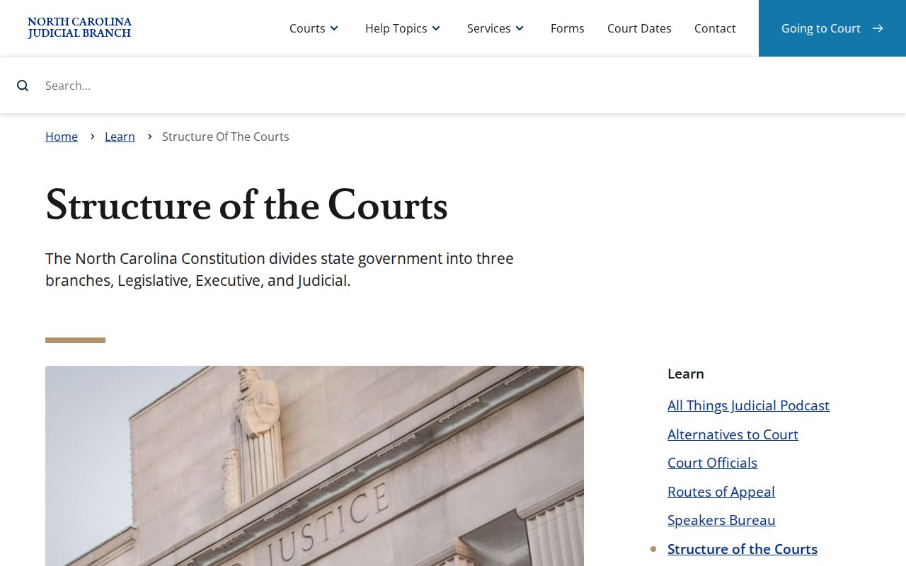 Kittrell court record route under North Carolina's unified court structure