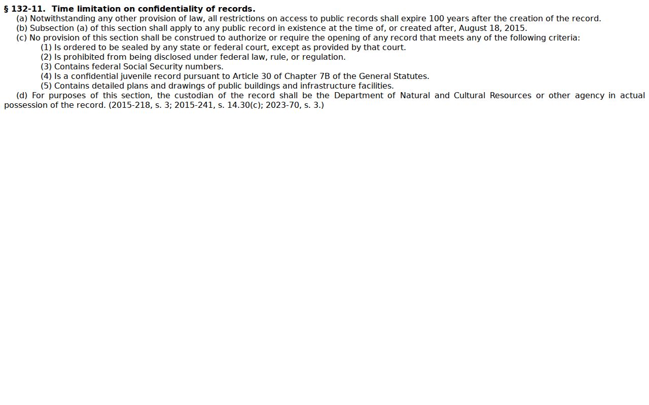 Vance County civil court docket confidentiality exceptions