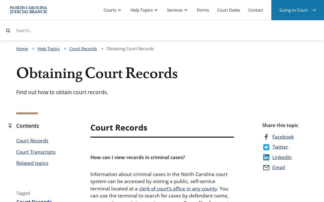 Vance County court records terminal and clerk access instructions